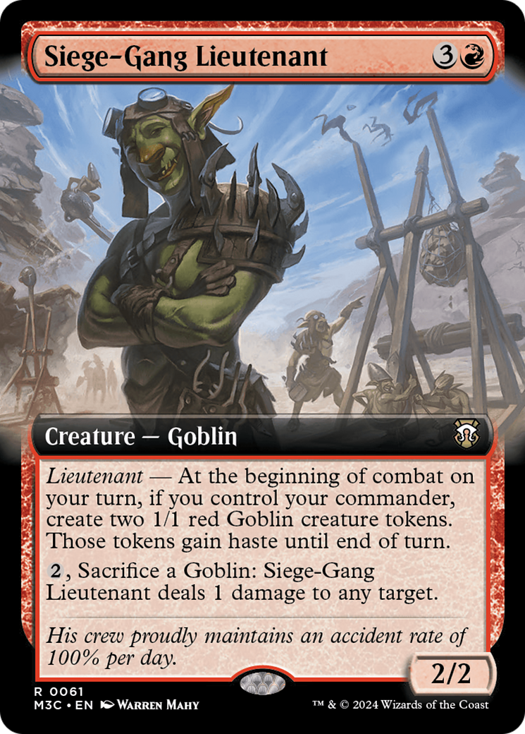 Siege-Gang Lieutenant (Extended Art) (Ripple Foil) [Modern Horizons 3 Commander] | Deep Dive Games St. Marys