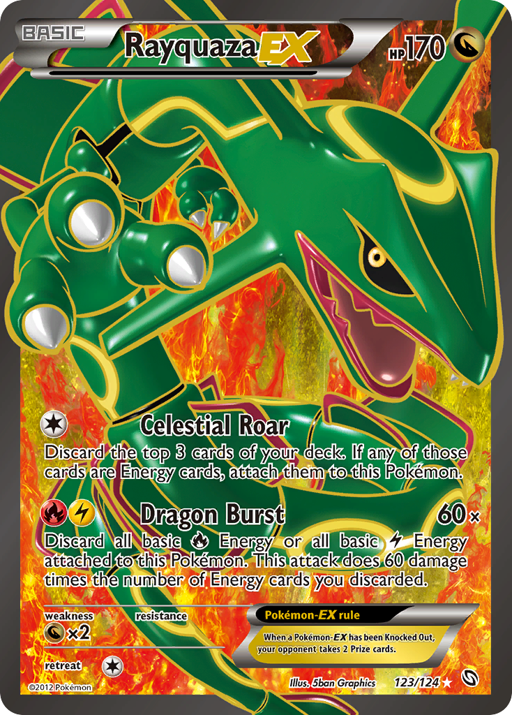 Rayquaza EX (123/124) [Black & White: Dragons Exalted] | Deep Dive Games St. Marys