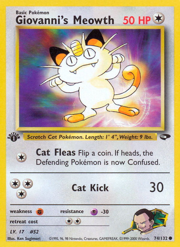 Giovanni's Meowth (74/132) [Gym Challenge 1st Edition] | Deep Dive Games St. Marys