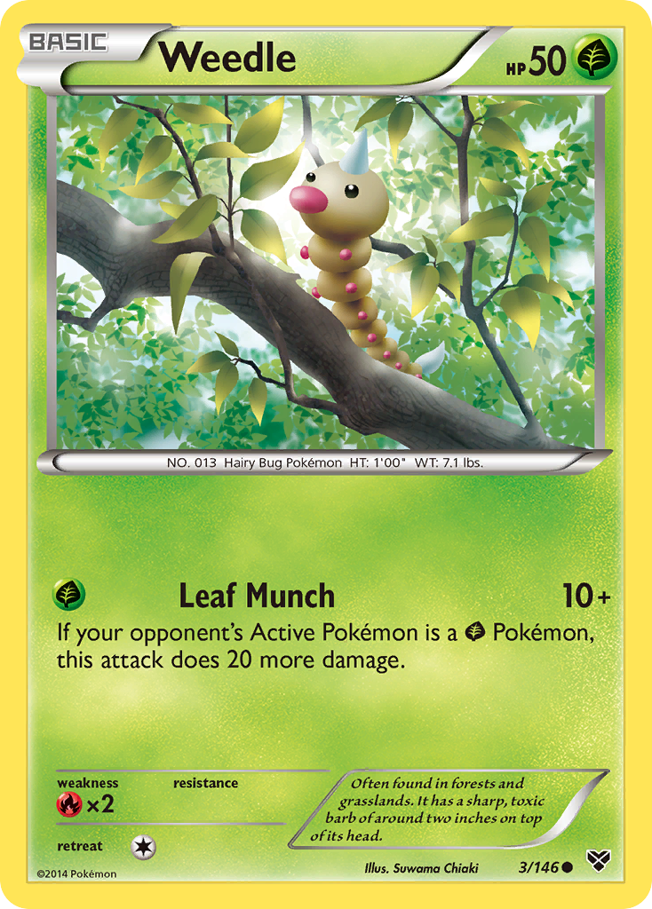 Weedle (3/146) [XY: Base Set] | Deep Dive Games St. Marys