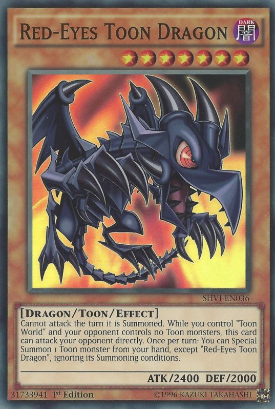 Red-Eyes Toon Dragon [SHVI-EN036] Super Rare | Deep Dive Games St. Marys