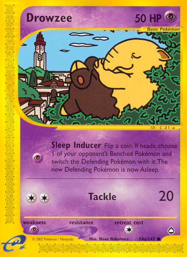 Drowzee (74a/147) [Aquapolis] | Deep Dive Games St. Marys