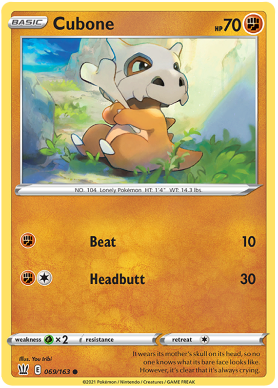 Cubone (069/163) [Sword & Shield: Battle Styles] | Deep Dive Games St. Marys