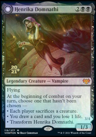 Henrika Domnathi // Henrika, Infernal Seer [Innistrad: Crimson Vow Prerelease Promos] | Deep Dive Games St. Marys