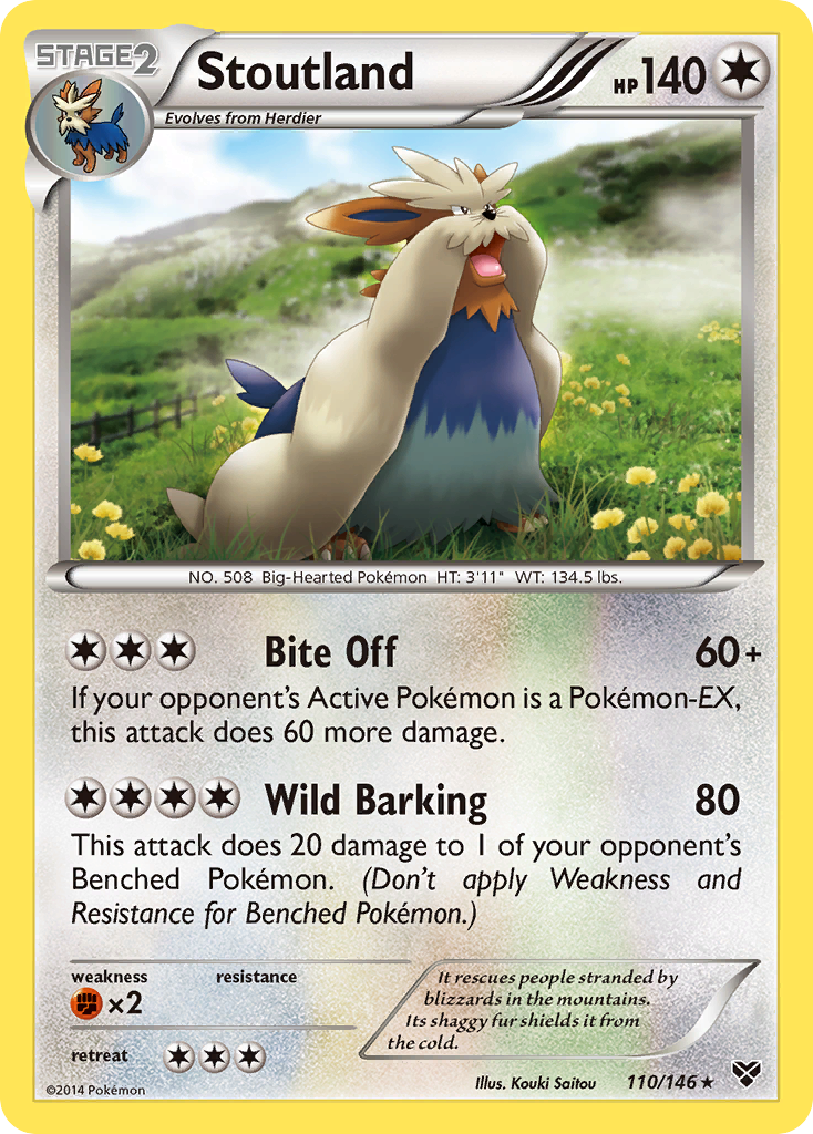 Stoutland (110/146) [XY: Base Set] | Deep Dive Games St. Marys