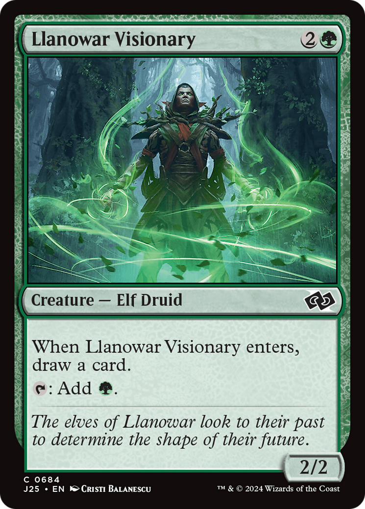 Llanowar Visionary [Foundations Jumpstart] | Deep Dive Games St. Marys