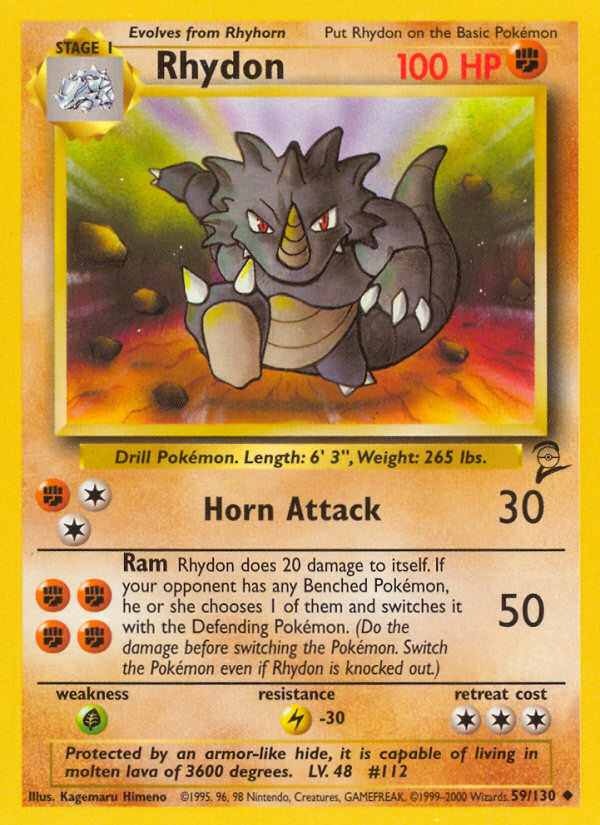 Rhydon (59/130) [Base Set 2] | Deep Dive Games St. Marys