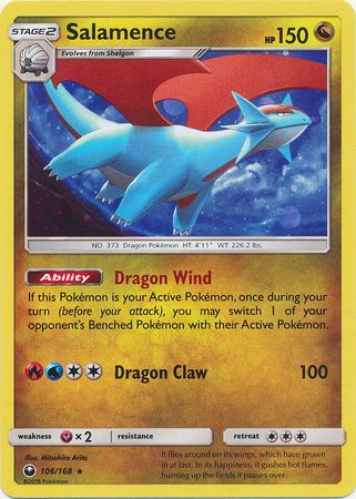 Salamence (106/168) (Cosmos Holo) [Sun & Moon: Celestial Storm] | Deep Dive Games St. Marys