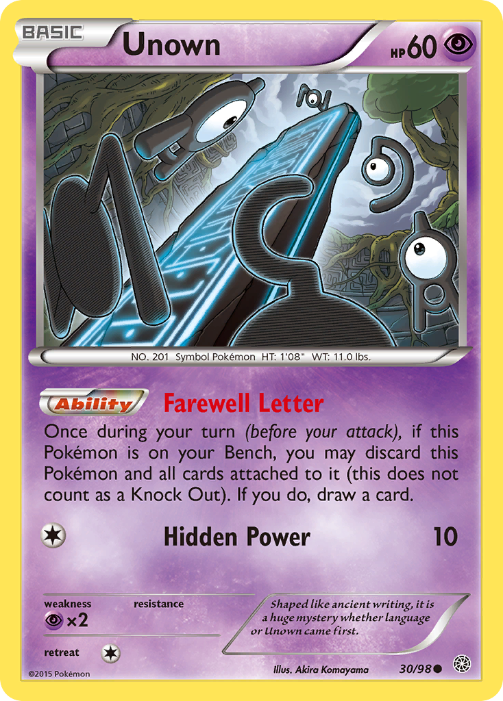 Unown (30/98) [XY: Ancient Origins] | Deep Dive Games St. Marys