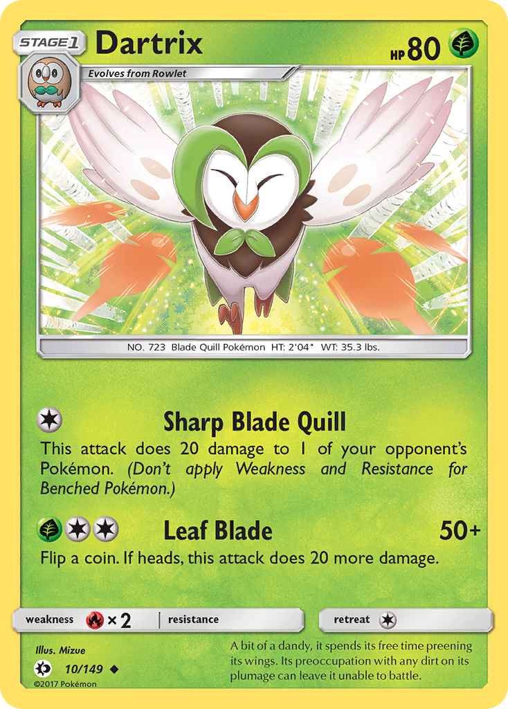 Dartrix (10/149) [Sun & Moon: Base Set] | Deep Dive Games St. Marys