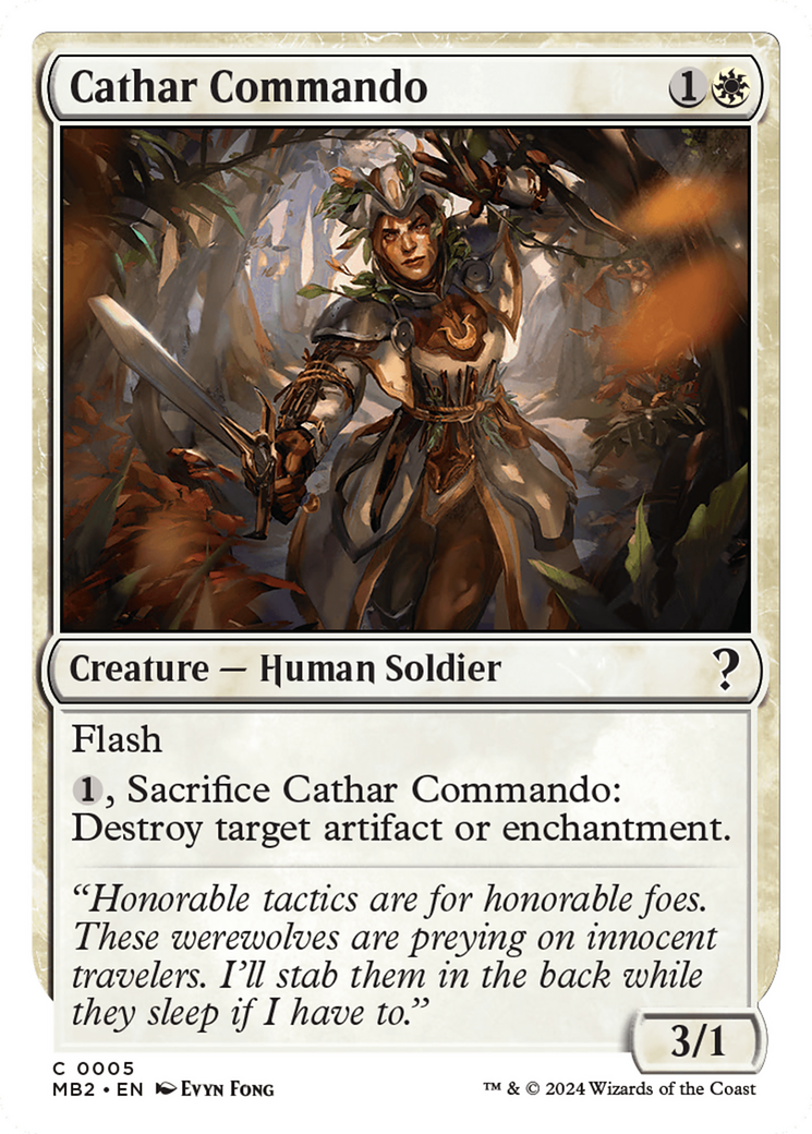 Cathar Commando (White Border) [Mystery Booster 2] | Deep Dive Games St. Marys