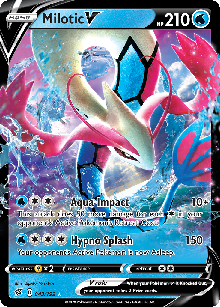 Milotic V (043/192) [Sword & Shield: Rebel Clash] | Deep Dive Games St. Marys