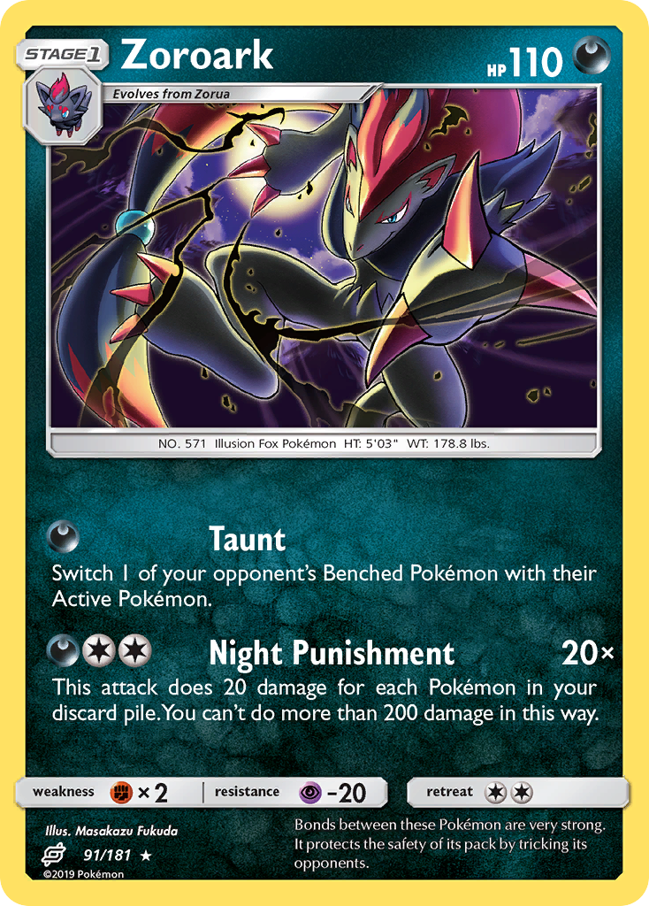 Zoroark (91/181) [Sun & Moon: Team Up] | Deep Dive Games St. Marys