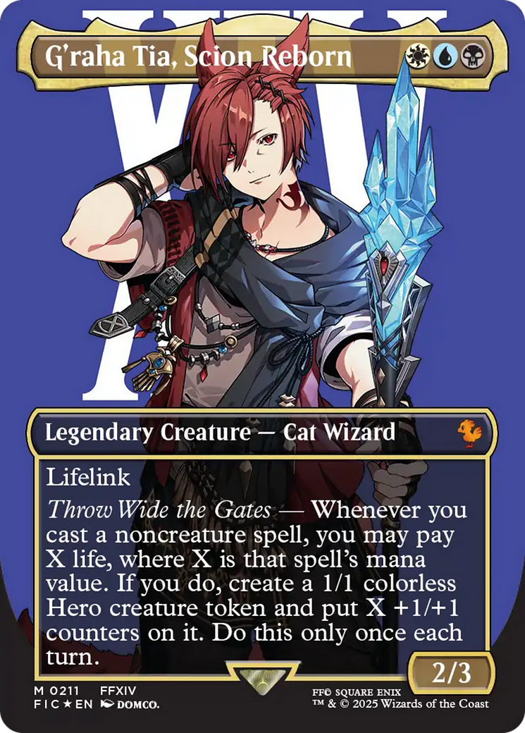 G'raha Tia, Scion Reborn (Borderless) (Surge Foil) [FINAL FANTASY Commander] | Deep Dive Games St. Marys