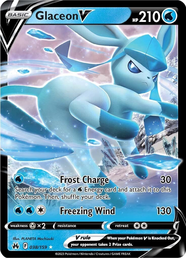 Glaceon V (038/159) [Sword & Shield: Crown Zenith] | Deep Dive Games St. Marys