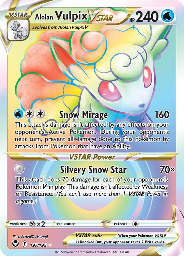 Alolan Vulpix VSTAR (197/195) [Sword & Shield: Silver Tempest] | Deep Dive Games St. Marys