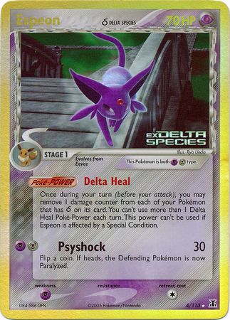 Espeon (4/113) (Delta Species) (Stamped) [EX: Delta Species] | Deep Dive Games St. Marys