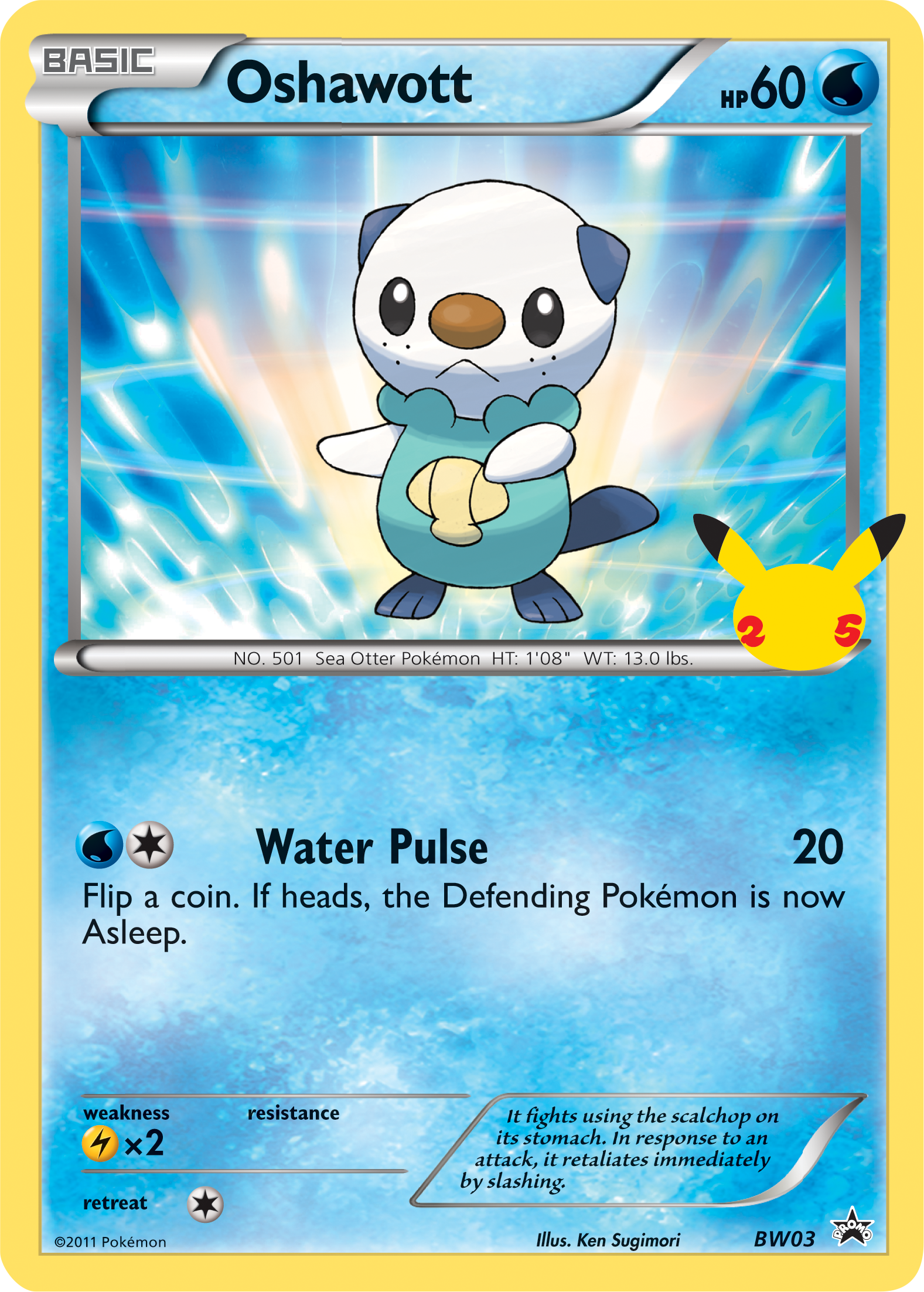 Oshawott (BW03) (Jumbo Card) [First Partner Pack] | Deep Dive Games St. Marys