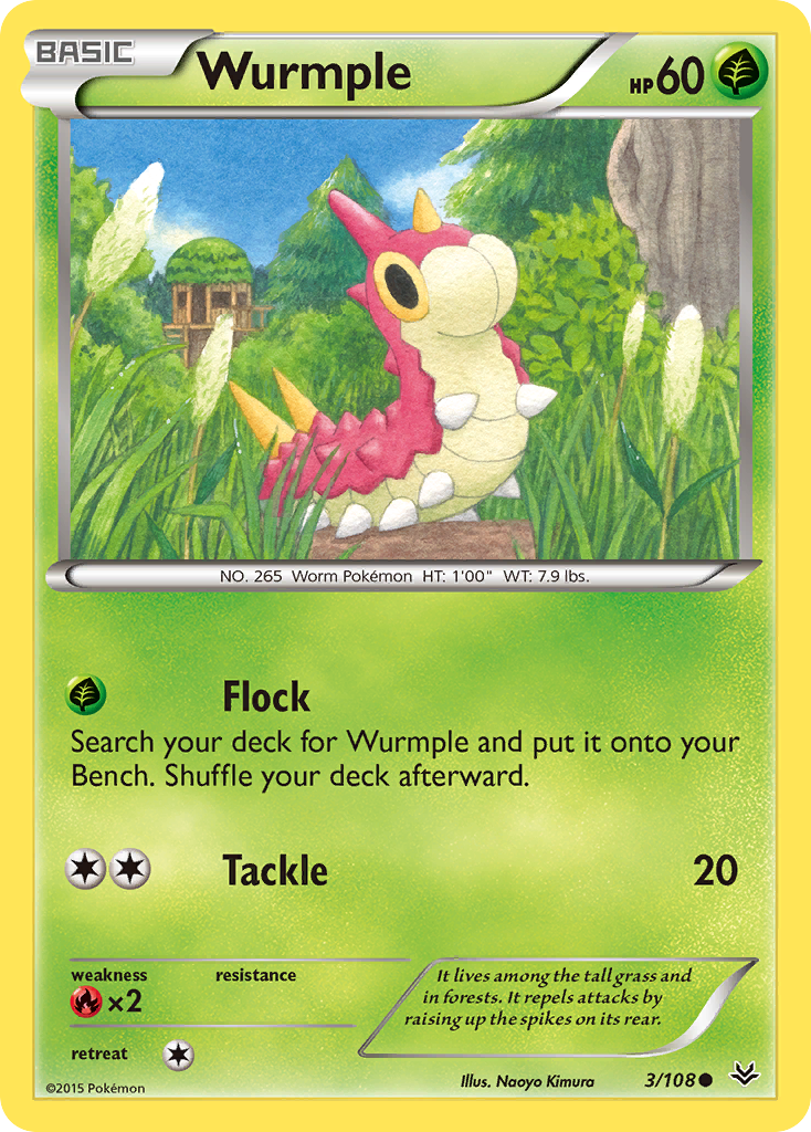 Wurmple (3/108) [XY: Roaring Skies] | Deep Dive Games St. Marys