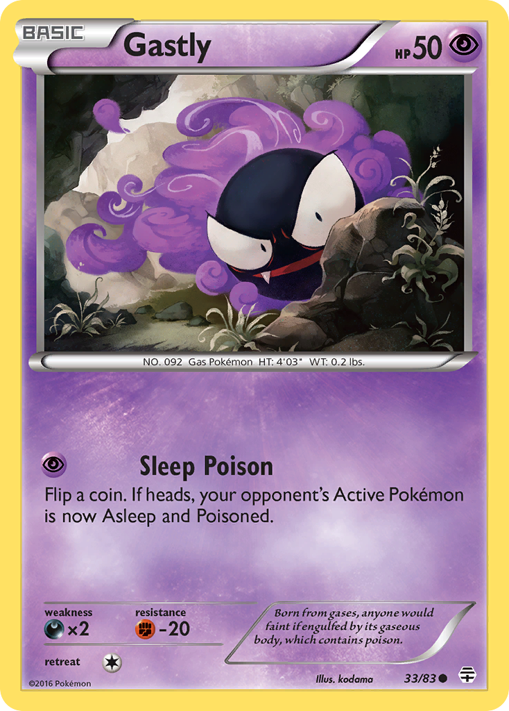 Gastly (33/83) [XY: Generations] | Deep Dive Games St. Marys