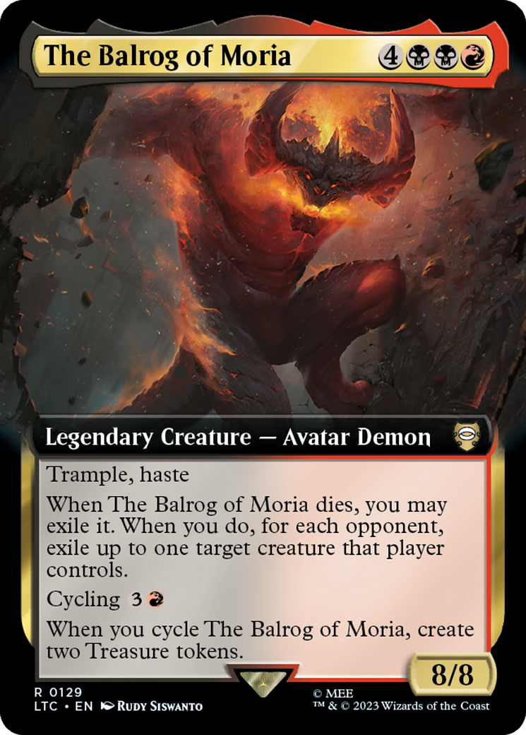 The Balrog of Moria (Extended Art) [The Lord of the Rings: Tales of Middle-Earth Commander] | Deep Dive Games St. Marys