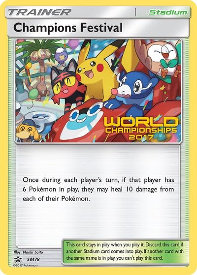 Champions Festival (SM78) (2017) [Sun & Moon: Black Star Promos] | Deep Dive Games St. Marys