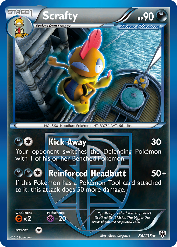 Scrafty (86/135) [Black & White: Plasma Storm] | Deep Dive Games St. Marys