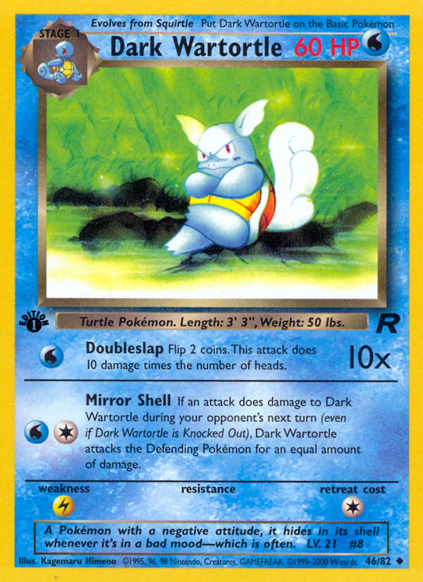 Dark Wartortle (46/82) [Team Rocket 1st Edition] | Deep Dive Games St. Marys