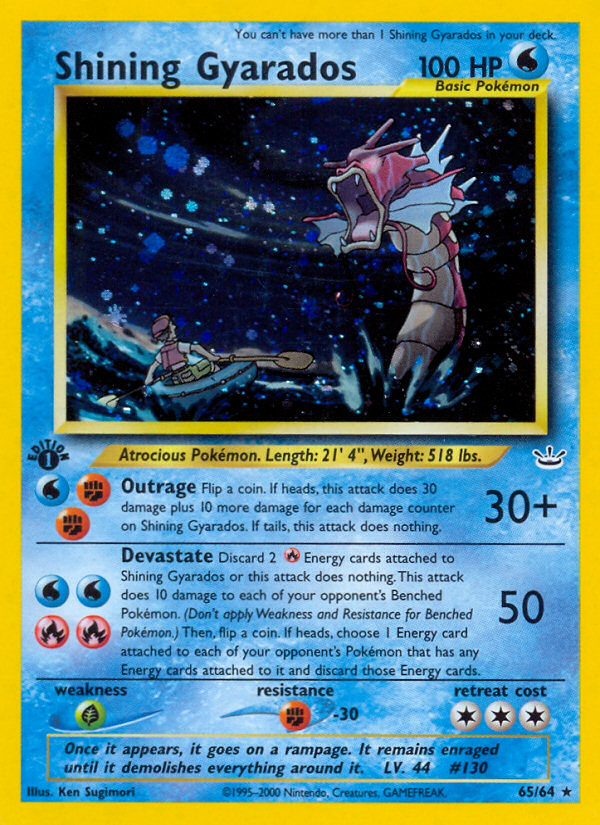 Shining Gyarados (65/64) [Neo Revelation 1st Edition] | Deep Dive Games St. Marys