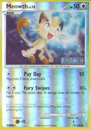 Meowth (106/146) [Burger King Promos: 2009 Collection] | Deep Dive Games St. Marys