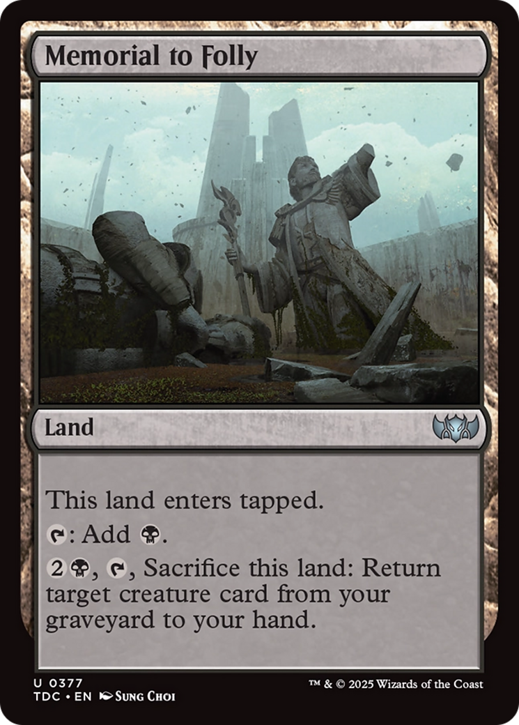 Memorial to Folly [Tarkir: Dragonstorm Commander] | Deep Dive Games St. Marys