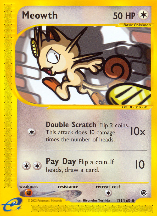 Meowth (121/165) [Expedition: Base Set] | Deep Dive Games St. Marys