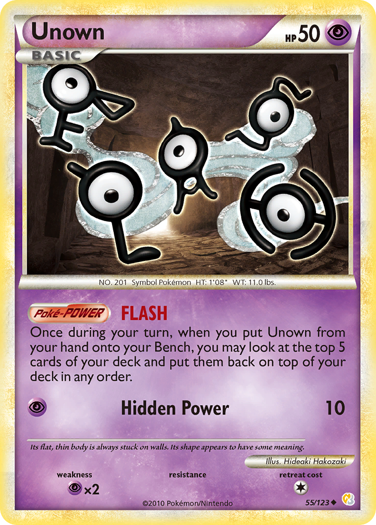 Unown (55/123) [HeartGold & SoulSilver: Base Set] | Deep Dive Games St. Marys