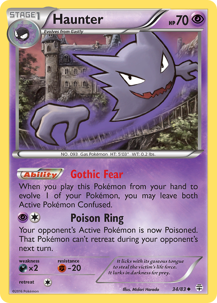 Haunter (34/83) [XY: Generations] | Deep Dive Games St. Marys