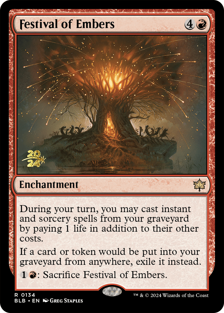 Festival of Embers [Bloomburrow Prerelease Promos] | Deep Dive Games St. Marys