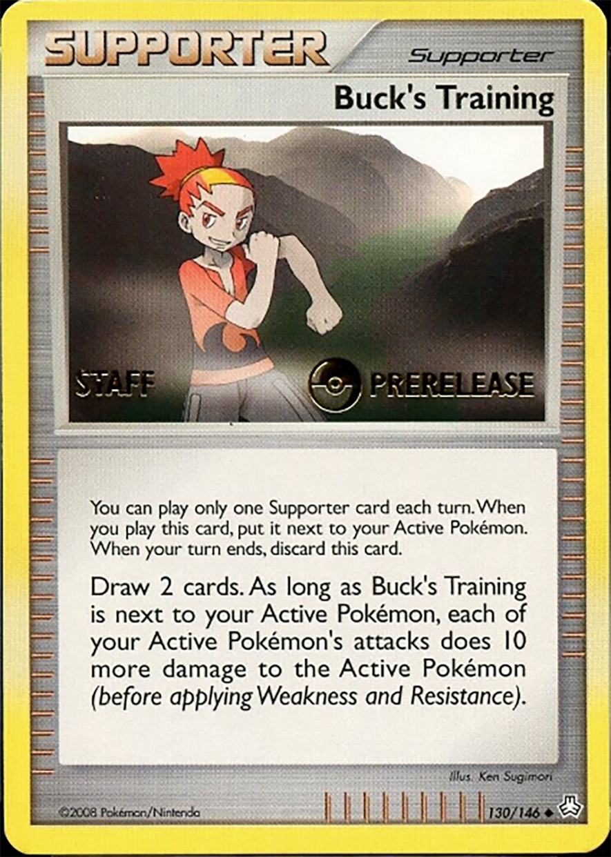 Buck's Training (130/146) (Staff Prerelease Promo) [Diamond & Pearl: Legends Awakened] | Deep Dive Games St. Marys