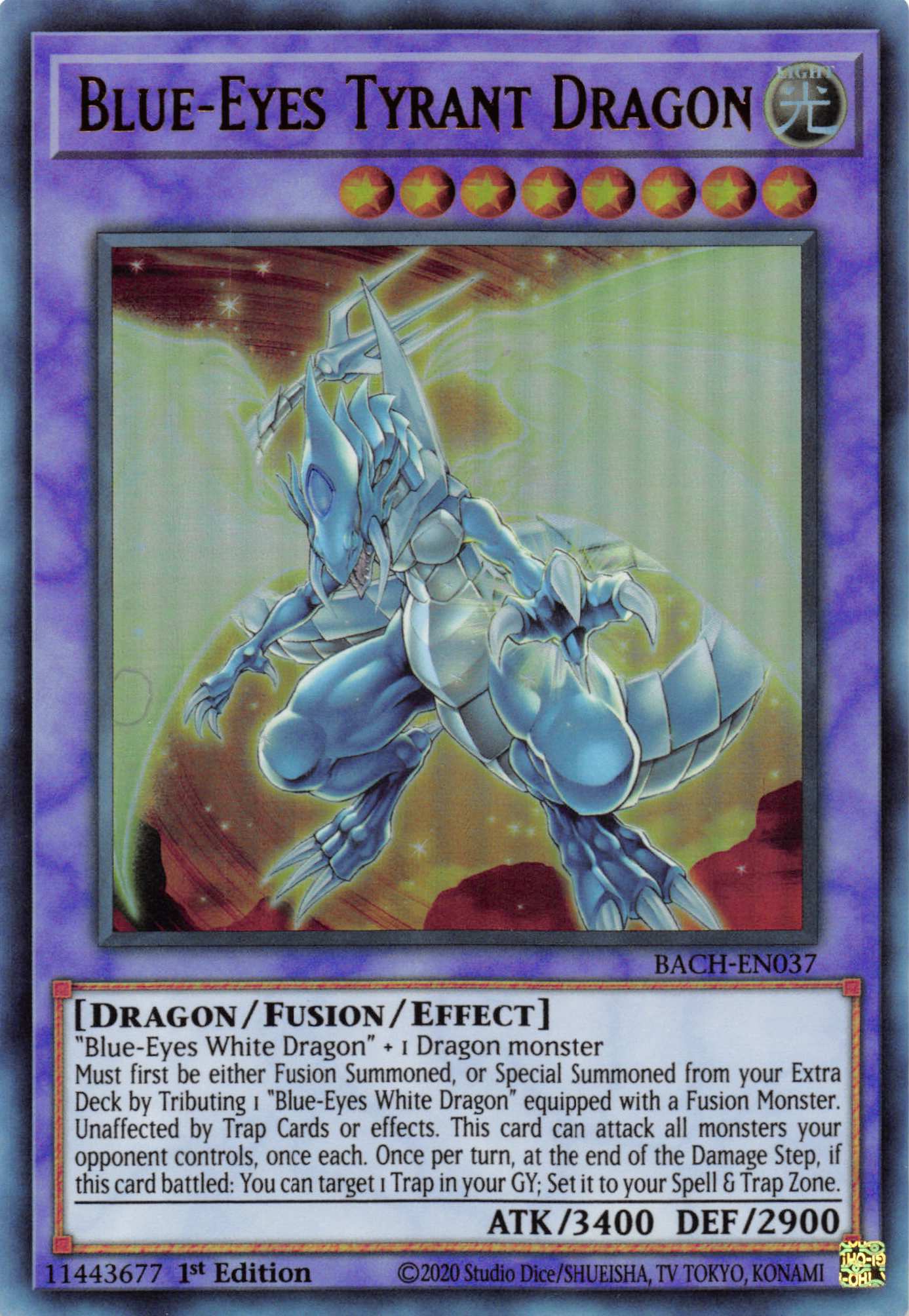 Blue-Eyes Tyrant Dragon [BACH-EN037] Ultra Rare | Deep Dive Games St. Marys