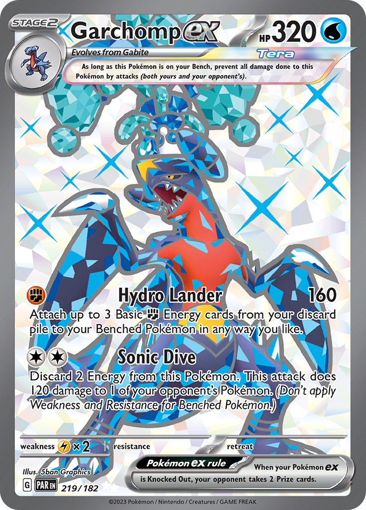 Garchomp ex (219/182) [Scarlet & Violet: Paradox Rift] | Deep Dive Games St. Marys