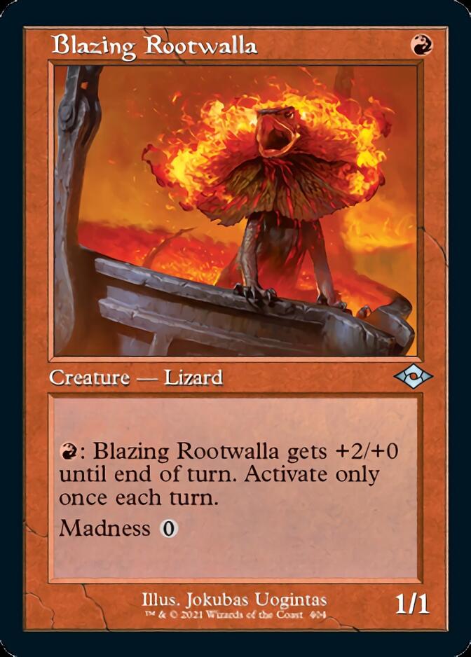 Blazing Rootwalla (Retro Foil Etched) [Modern Horizons 2] | Deep Dive Games St. Marys