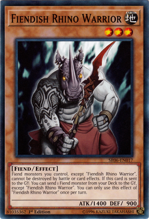 Fiendish Rhino Warrior [SR06-EN017] Common | Deep Dive Games St. Marys