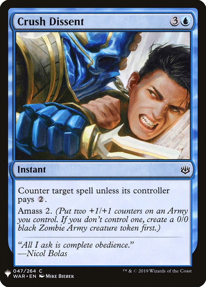 Crush Dissent [Mystery Booster] | Deep Dive Games St. Marys