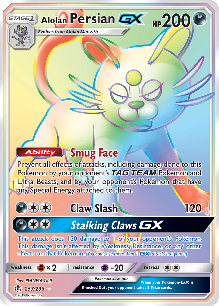 Alolan Persian GX (257/236) [Sun & Moon: Cosmic Eclipse] | Deep Dive Games St. Marys