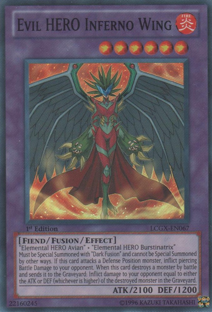 Evil HERO Inferno Wing [LCGX-EN067] Super Rare | Deep Dive Games St. Marys