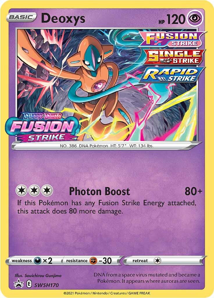 Deoxys (SWSH170) (Prerelease Promo) [Sword & Shield: Black Star Promos] | Deep Dive Games St. Marys