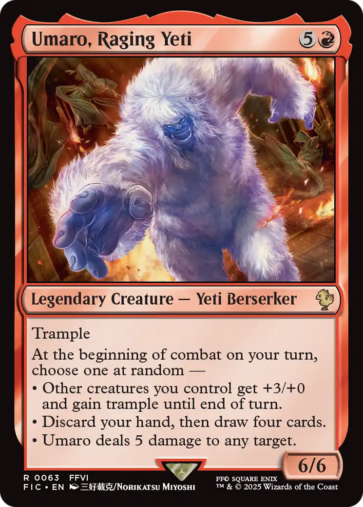Umaro, Raging Yeti [FINAL FANTASY Commander] | Deep Dive Games St. Marys