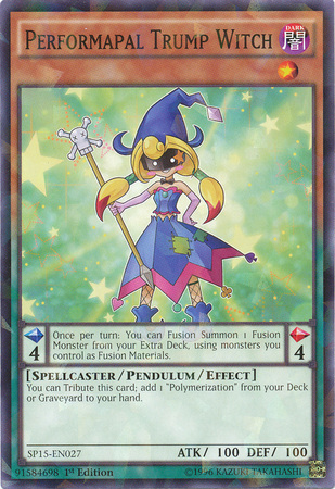 Performapal Trump Witch [SP15-EN027] Shatterfoil Rare | Deep Dive Games St. Marys