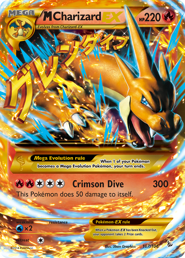 M Charizard EX (107/106) [XY: Flashfire] | Deep Dive Games St. Marys