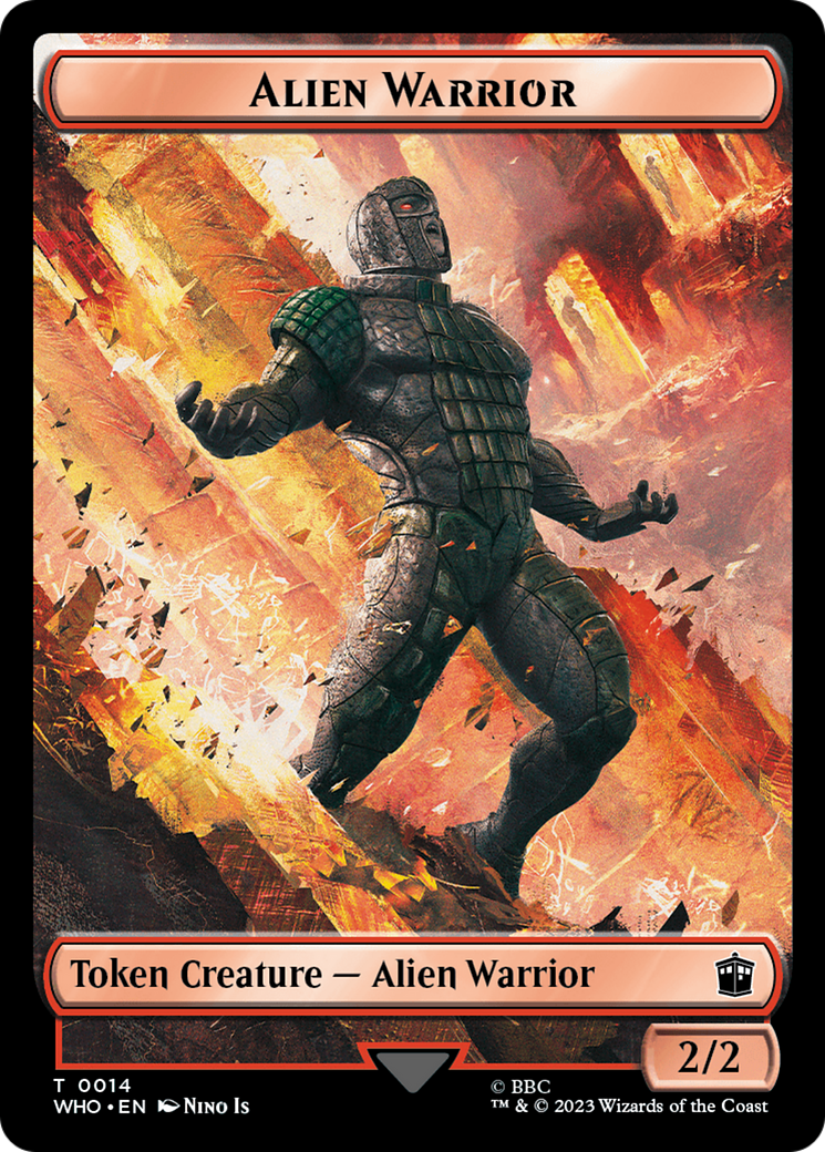 Soldier // Alien Warrior Double-Sided Token [Doctor Who Tokens] | Deep Dive Games St. Marys