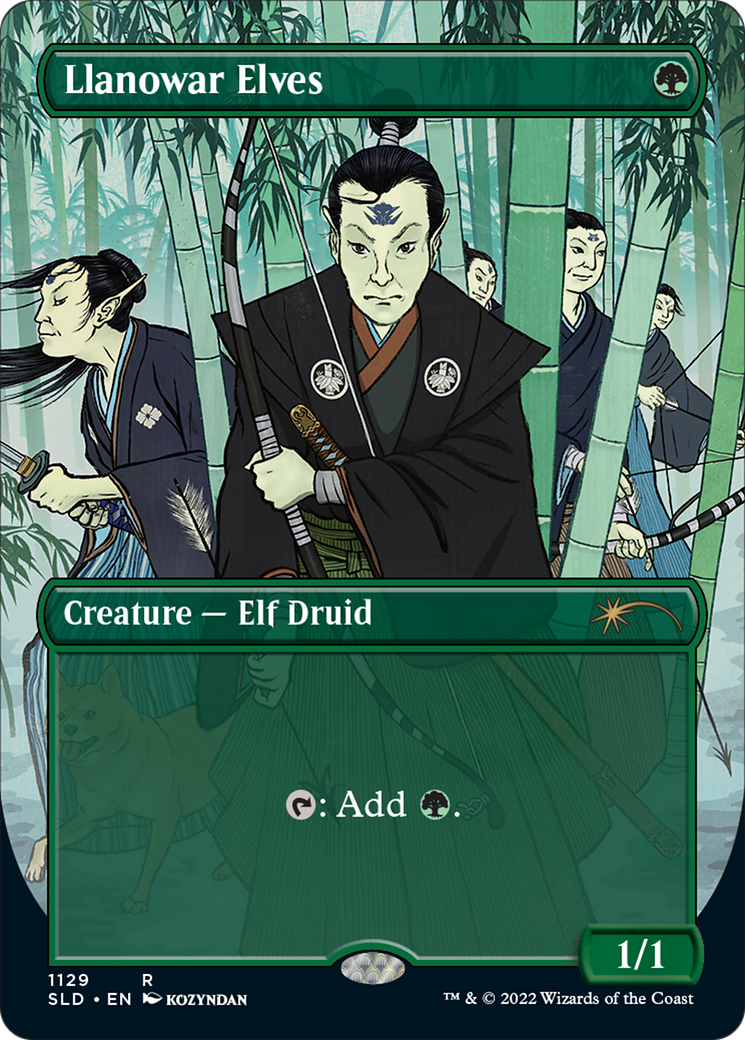 Llanowar Elves (Borderless) [Secret Lair Drop Series] | Deep Dive Games St. Marys