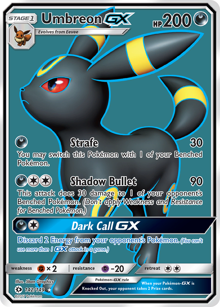 Umbreon GX (142/149) [Sun & Moon: Base Set] | Deep Dive Games St. Marys